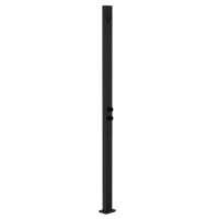 GESSI OUTDOOR душевая стойка для установки на улице, напольная, на 2 выхода, без ручек, ручного душа и верхнего душа, внешняя часть, цвет Black XL - Gidratop.ru изображение