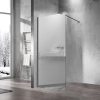 Душевая перегородка Walk-In VSW-1H800MRGM, 800*2000, вороненая сталь, стекло зеркальное - Gidratop.ru изображение