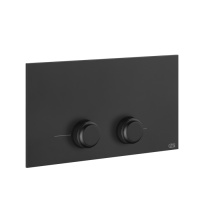 GESSI VENTI20 клавиша смыва для унитаза двойная, для инсталляций Viega, цвет черный матовый - Gidratop.ru изображение