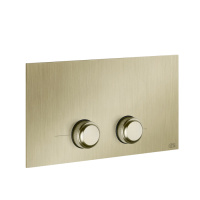 GESSI VENTI20 клавиша смыва для унитаза двойная, для инсталляций Viega, цвет Brushed Brass PVD - Gidratop.ru изображение