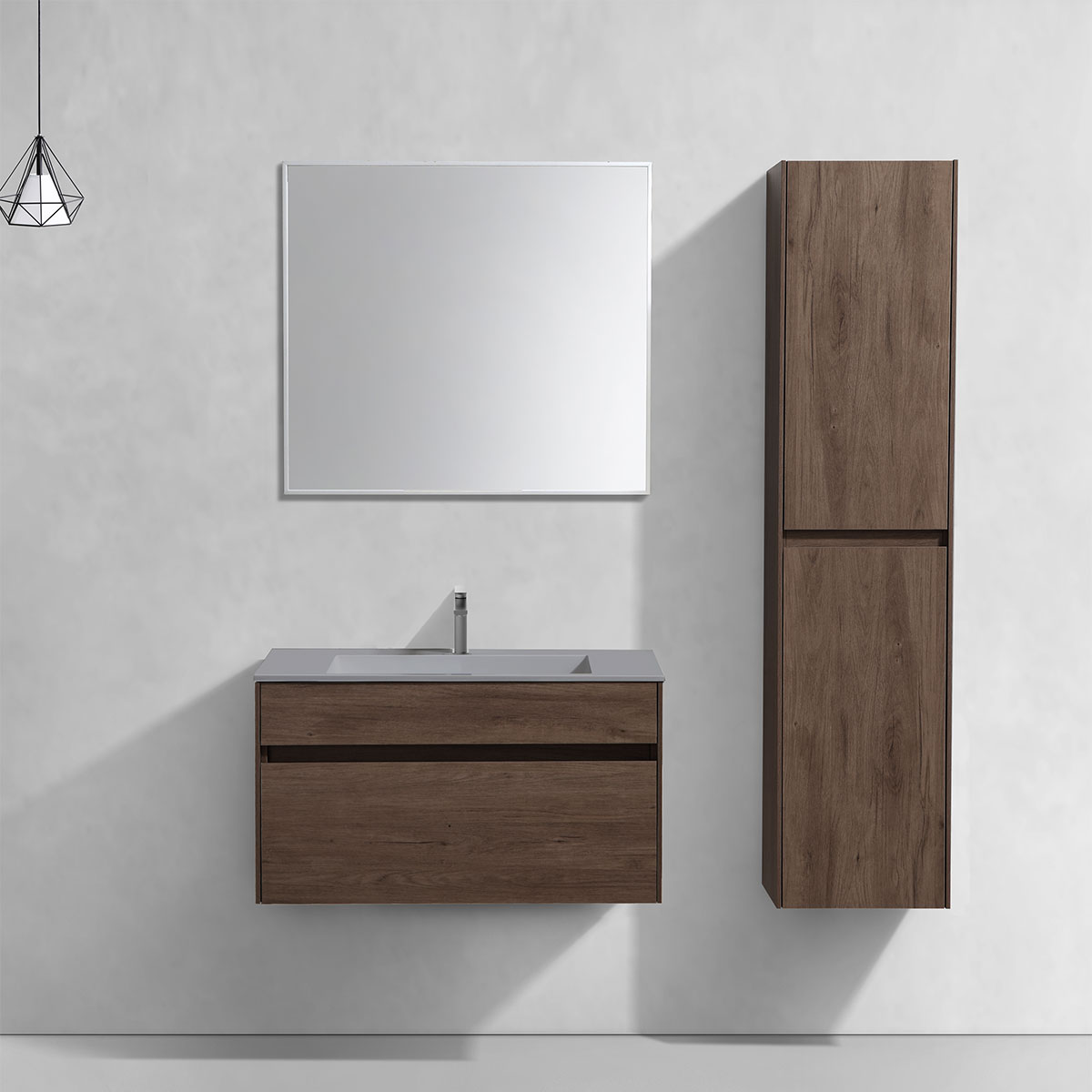 База под раковину Chiara 800 подвесная, 1 выкатной ящик soft-close, R.Oak - Gidratop.ru изображение