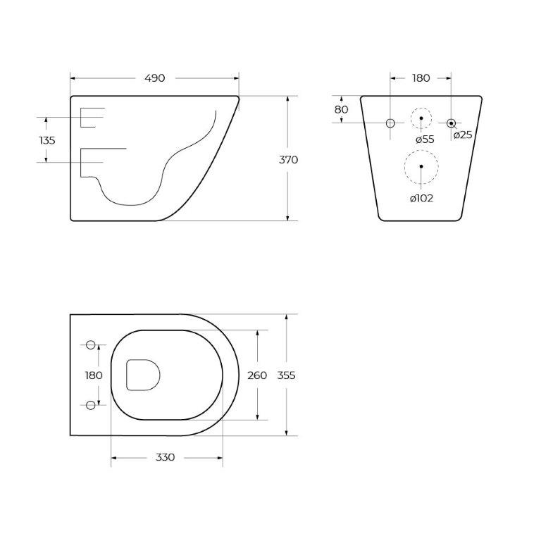 Унитаз подвесной безободковый BelBagno SFERA-R BB046CHR/BB076SC - Gidratop.ru изображение