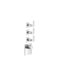 GESSI INCISO встраиваемый термостатический смеситель на 3 источника, резьба 3/4 (внешние части), цвет: хром - Gidratop.ru изображение