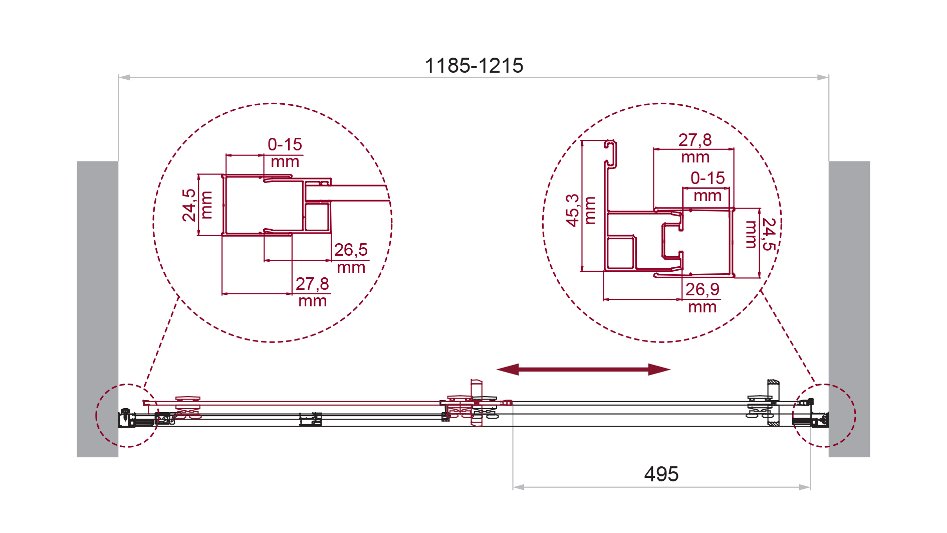 Душевая дверь BelBagno LUCE-BF-1-120-P-Cr - Gidratop.ru изображение