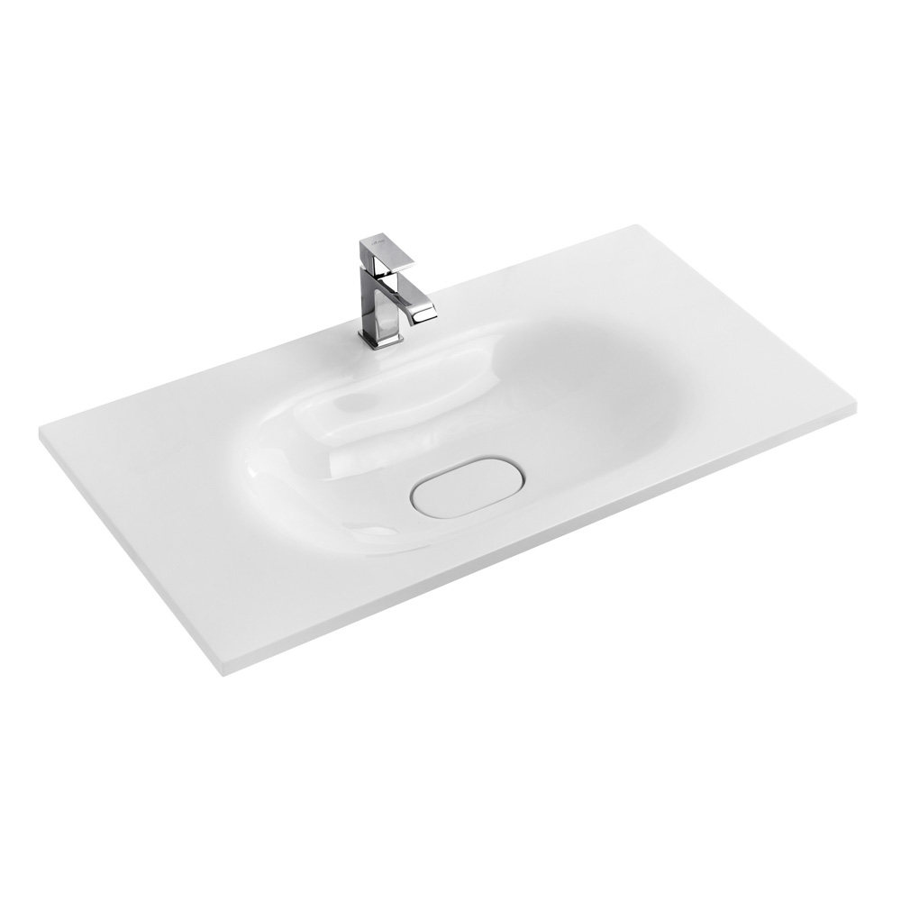 раковина из искусственного мрамора, 750x480x155, CZR-750/480-LV-MR-ECO - Gidratop.ru изображение
