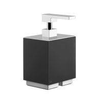 Gessi Rettangolo дозатор для жидкого мыла настольный, цвет: хром/черный - Gidratop.ru изображение