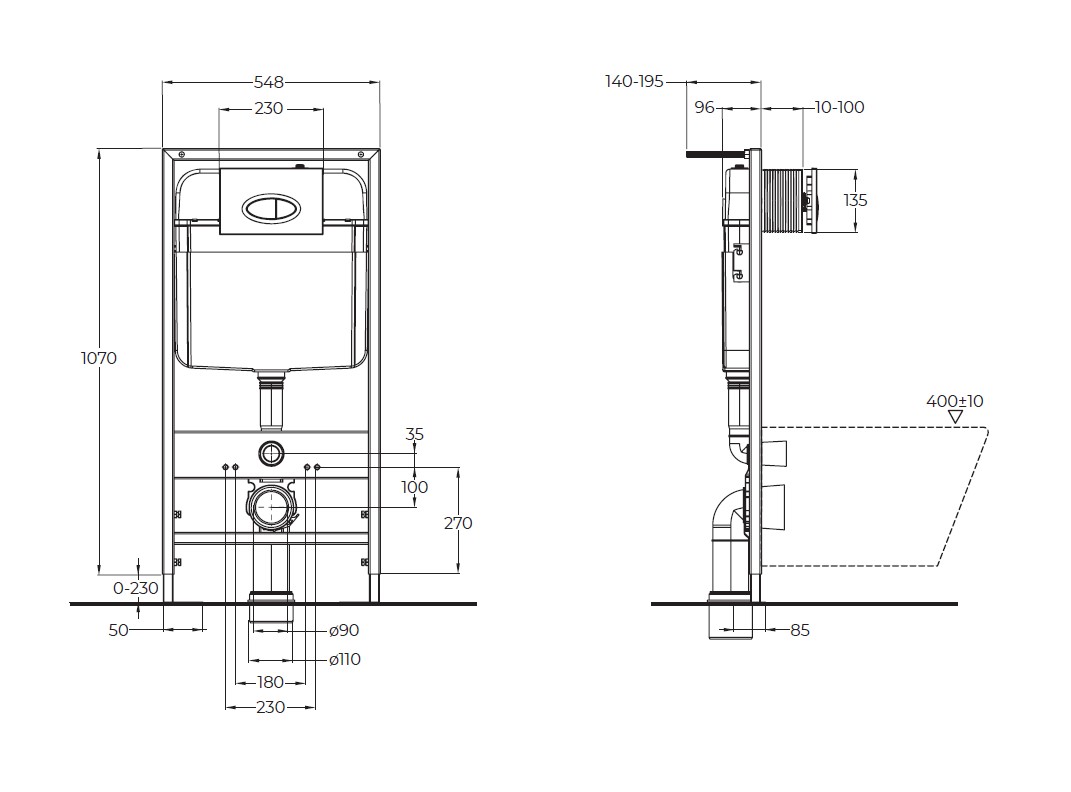 Комплект 3 в 1 Унитаз подвесной с сиденьем BelBagno UNO-TOR BB5177CH-TOR/SC + Система инсталляции 2 в 1 BelBagno BB026/BB044NERO - Gidratop.ru изображение