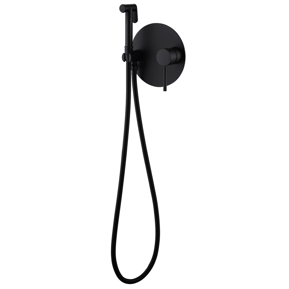Смеситель ABBER Emotion AF8826B с гигиеническим душем, черный матовый - Gidratop.ru изображение