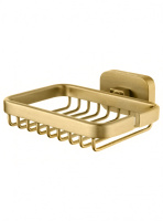 Мыльница с держателем WONZON & WOGHAND GRAFFITY, Брашированное золото (WW-9324-BG) - Gidratop.ru изображение