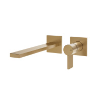 GESSI  INVERSO RIGATO внешняя часть настенного смесителя для раковины, цвет: Warm Bronze Br PVD