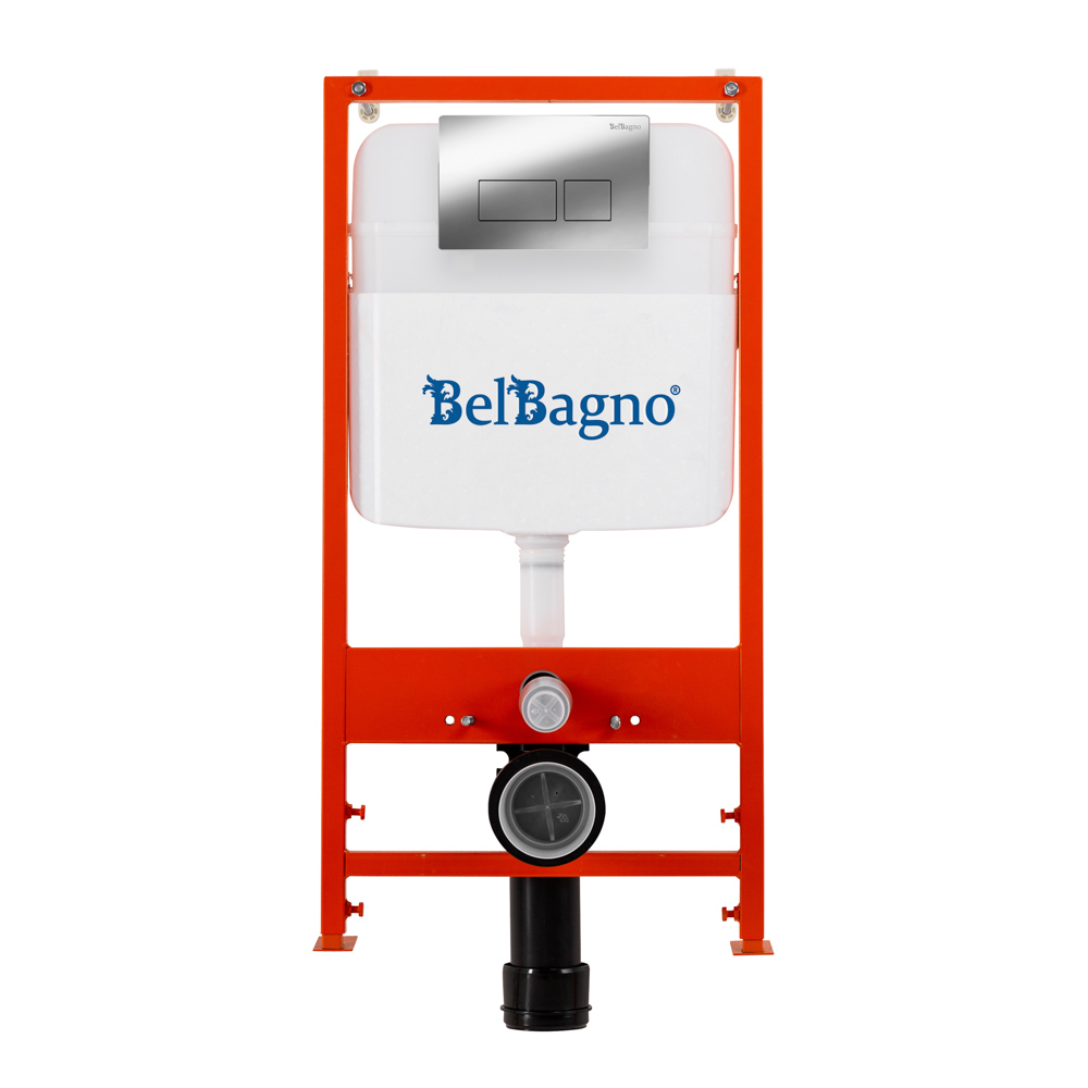 Комплект 4 в 1 Унитаз подвесной с сиденьем BelBagno LOTO BB070CHR/SC+Система инсталляции 2 в 1 BelBagno BB026/BB041CR - Gidratop.ru изображение