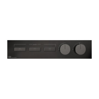 Gessi Hi-Fi термостат для душа, с включением до 3 источников одновременно (внешняя часть), цвет: Black Metal PVD - Gidratop.ru изображение