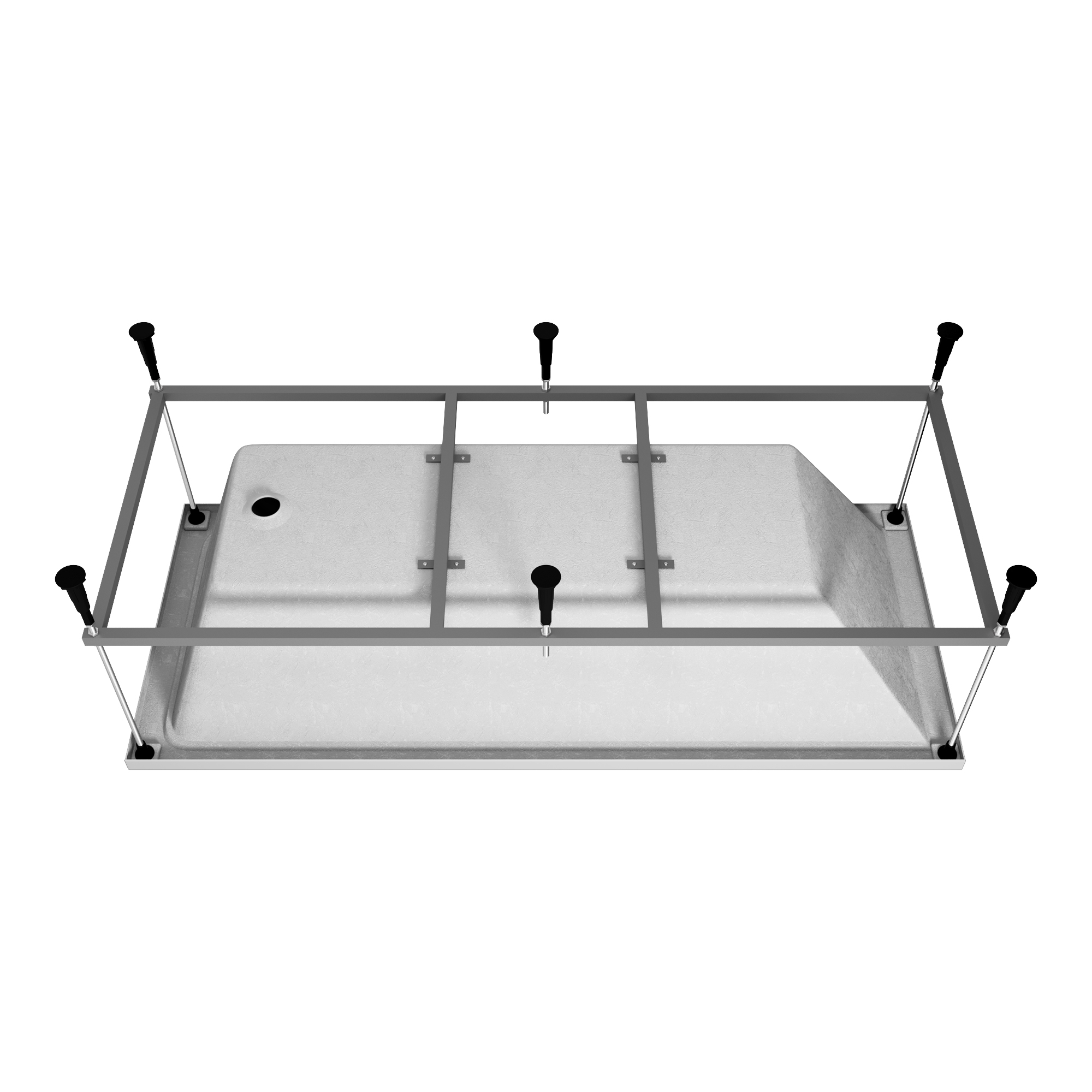 Ванна акриловая Vincea VBT-2G170-FR с каркасом 1700*700*470, пристенная, цвет белый - Gidratop.ru изображение