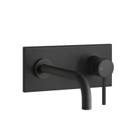 Gessi Emporio Via tortona внешняя часть для настенного смесителя с длинным изливом, без донного клапана, цвет: Black XL - Gidratop.ru изображение