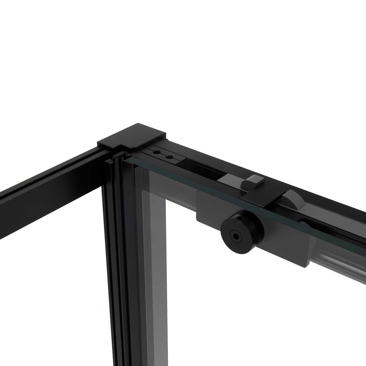 Душевой уголок Slim Soft VSR-1SS8012CLB, 1200*800, черный, стекло прозрачное - Gidratop.ru изображение