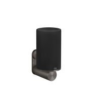 GESSI 316 стакан настенный, цвет: черный/brushed black metal pvd - Gidratop.ru изображение