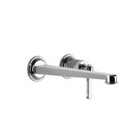 GESSI VENTI20 смеситель для раковины настенный, встраиваемый, однорычажный, излив 243 мм., внешняя часть, цвет хром - Gidratop.ru изображение