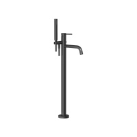 Gessi Emporio Via tortona внешние части для напольного смесителя для ванны с душевой лейкой, цвет: Black XL - Gidratop.ru изображение