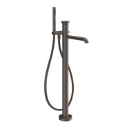 GESSI Origini смеситель  наполньный для ванны, с ручной лейкой, в комплекте вставка., цвет: Black Metal Brushed PVD - Gidratop.ru изображение