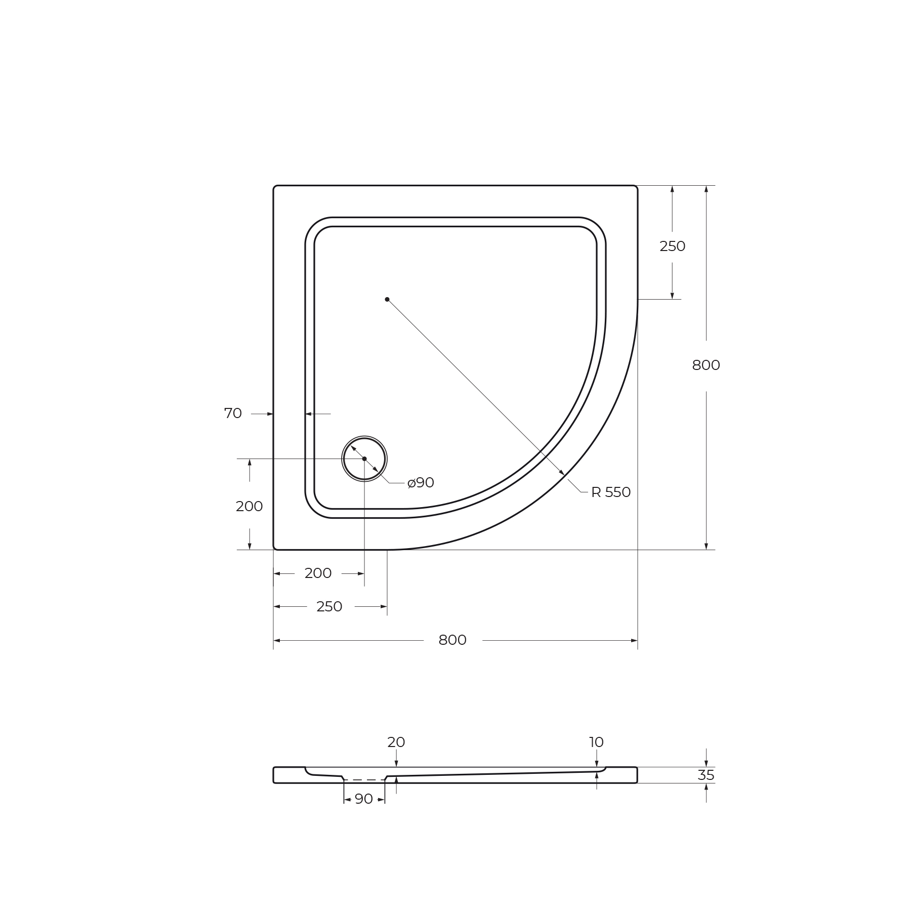 Поддон SMC CEZARES TRAY-M-R-80-55-35-W - Gidratop.ru изображение