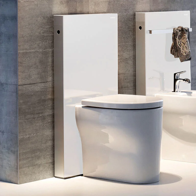 Сантехнический модуль Geberit Monolith Premium 131.004.SI.1 для напольного унитаза, белый - Gidratop.ru изображение