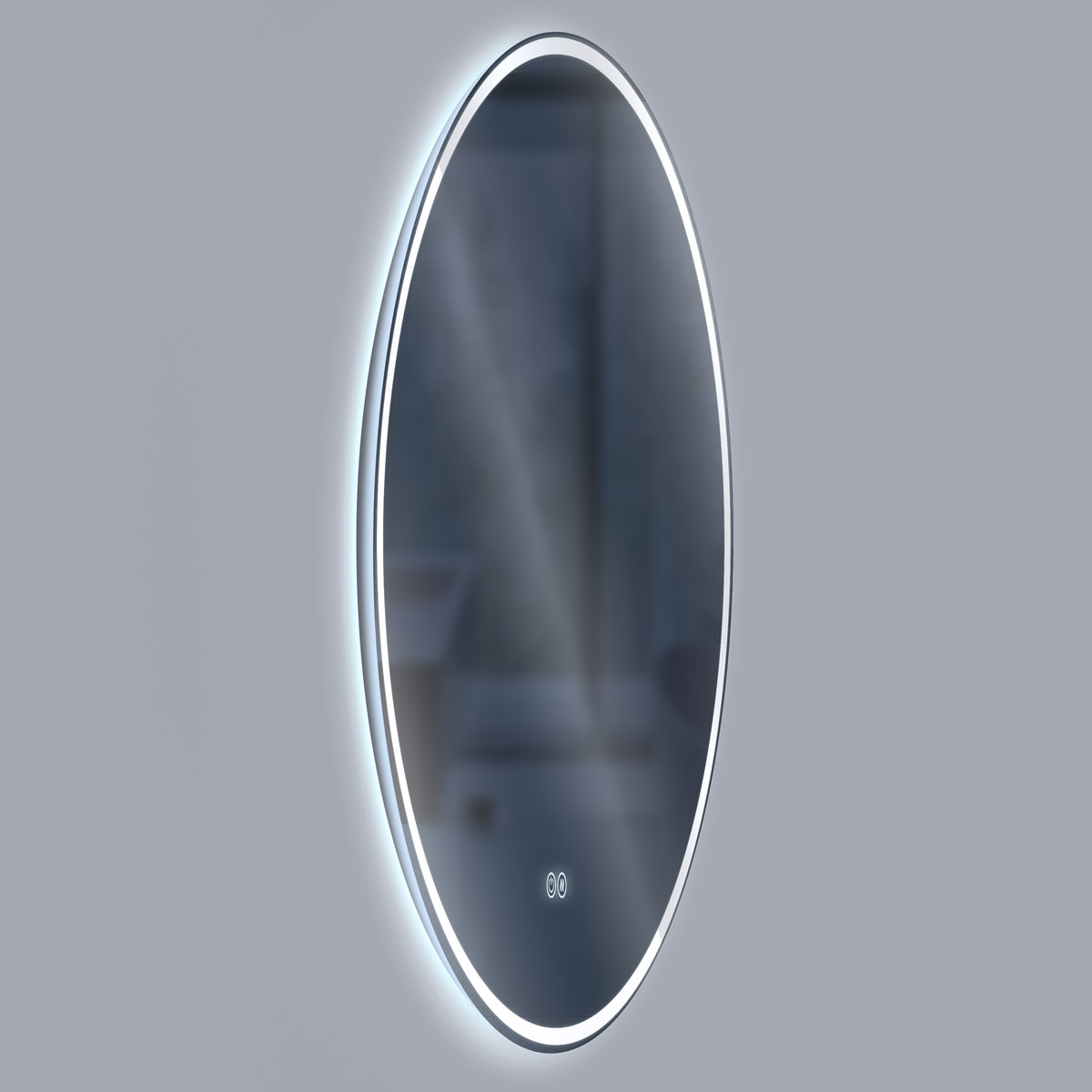 Зеркало LED VLM-3DE800-2 800x800 c сенсорным выключателем и диммером, антизапотевание - Gidratop.ru изображение