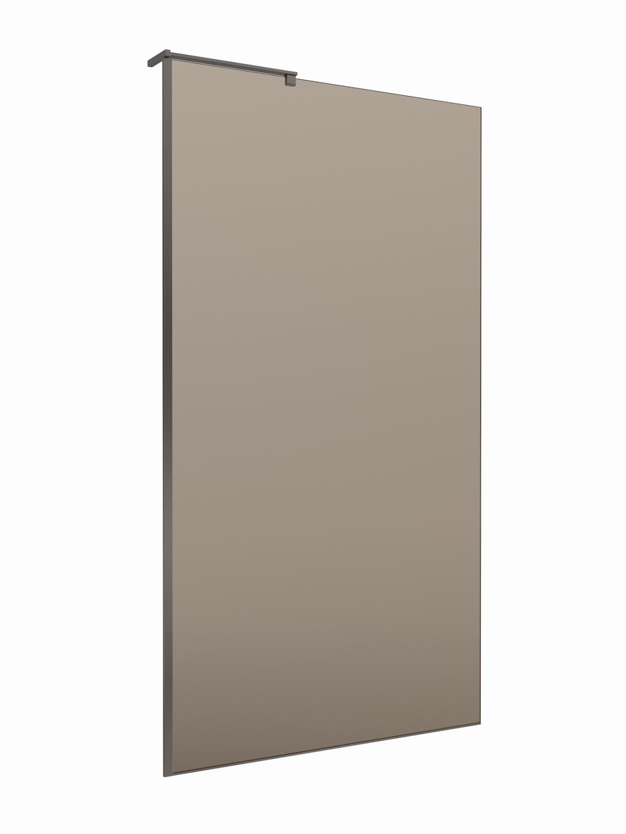 Душевая перегородка BelBagno UNO-L-1-TB-100-BR-GM - Gidratop.ru изображение