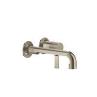 GESSI INCISO встраиваемый смеситель для раковины с изливом 219-189мм (внешние части), цвет: Finox Brushed Nickel - Gidratop.ru изображение