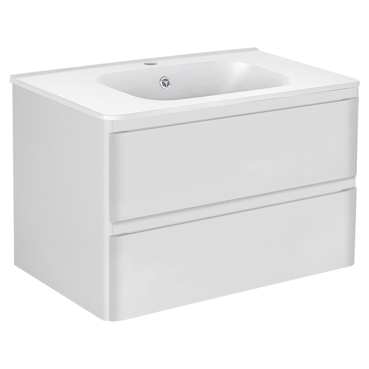База под раковину Vico 800 подвесная, 2 выкатных ящика soft close, G.White - Gidratop.ru изображение