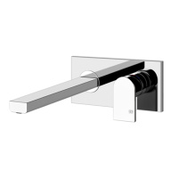 Gessi Emporio Via manzoni внешняя часть для настенного смесителя с длинным изливом, без донного клапана, цвет: Chrome - Gidratop.ru изображение