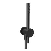 GESSI Origini душевой комплект, состоящий из вывода воды,держателя, шланга 1,50 м и лейки. В комплект входит отделочная вставка.., цвет: Black XL - Gidratop.ru изображение