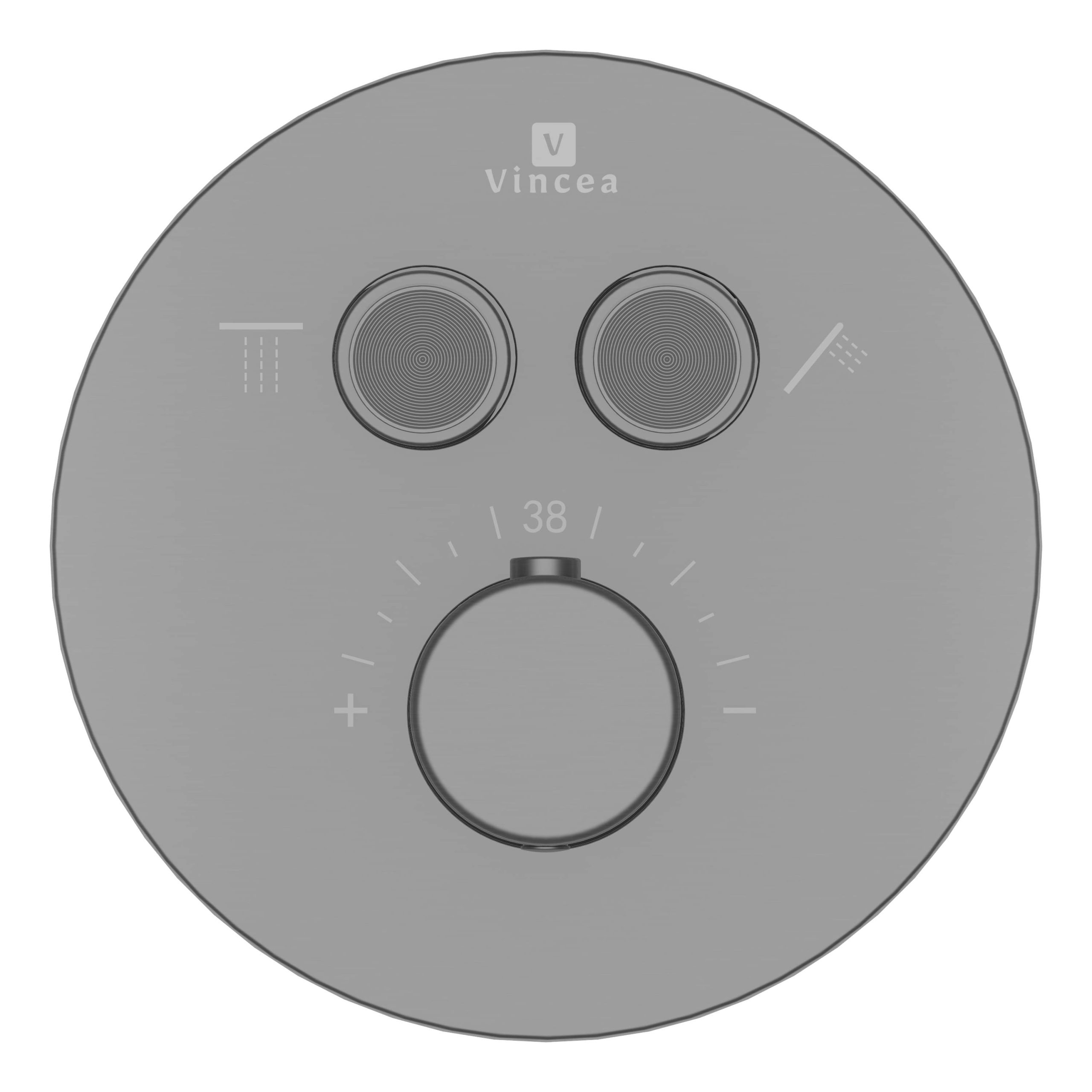 Душевой комплект Inspire VSFW-3I22MT3RGM встраиваемый, термостат, двухрежимный, вороненая сталь - Gidratop.ru изображение