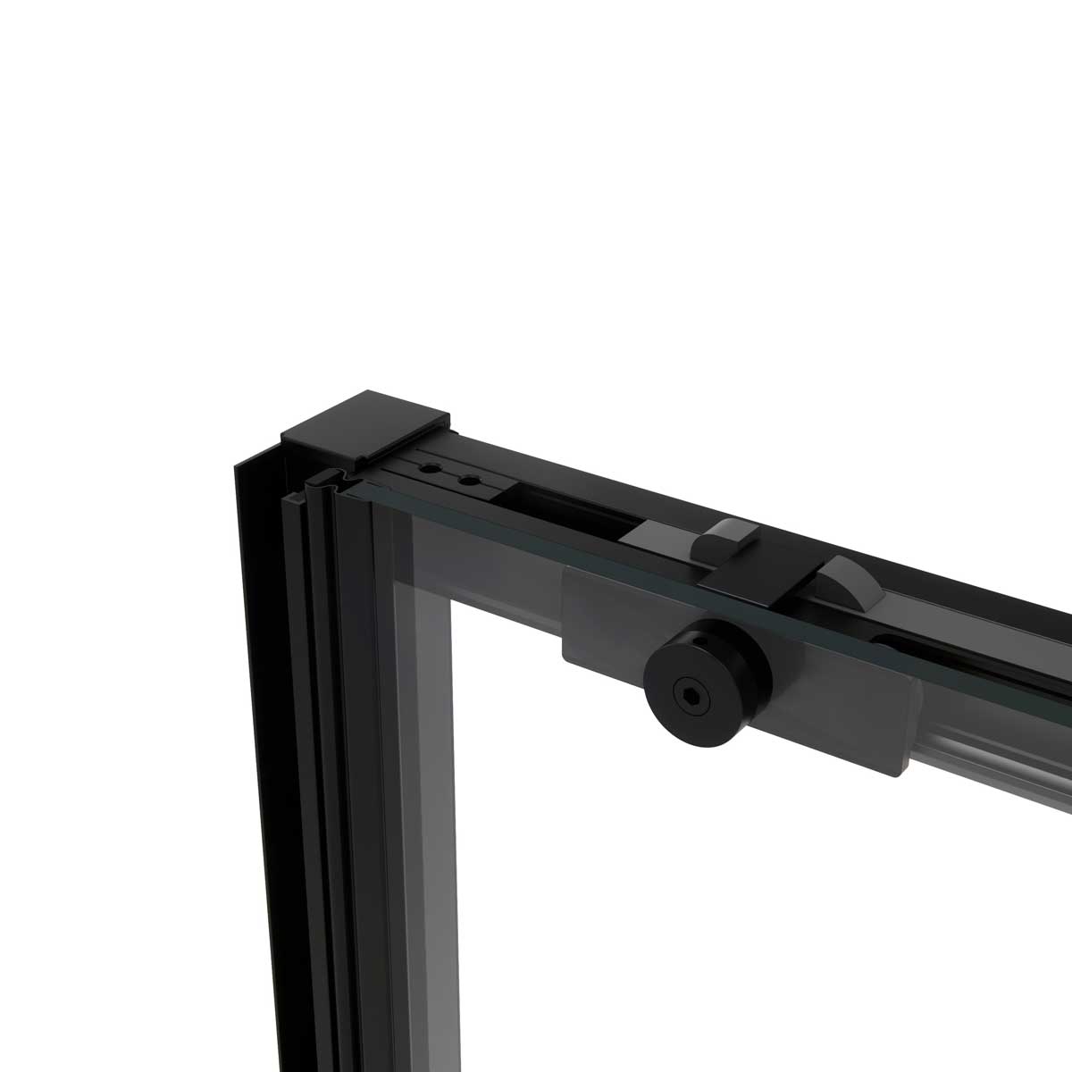 Душевая дверь Slim Soft VDS-1SS120CLB, 1200, черный, стекло прозрачное - Gidratop.ru изображение