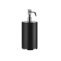 GESSI VENTI20 дозатор для жидкого мыла настольный, цвет черный, фурнитура хром - Gidratop.ru изображение