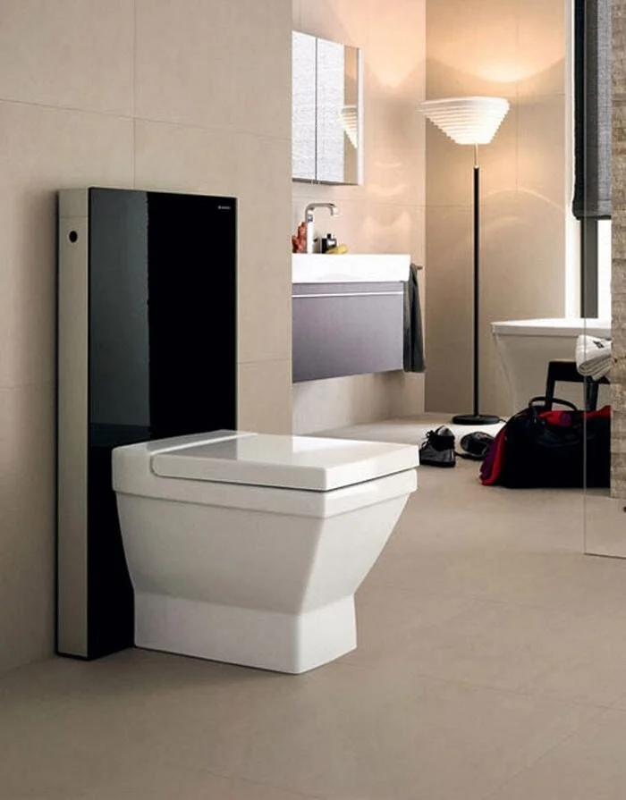 Сантехнический модуль Geberit Monolith Premium 131.001.SJ.1 для напольного унитаза, черный - Gidratop.ru изображение