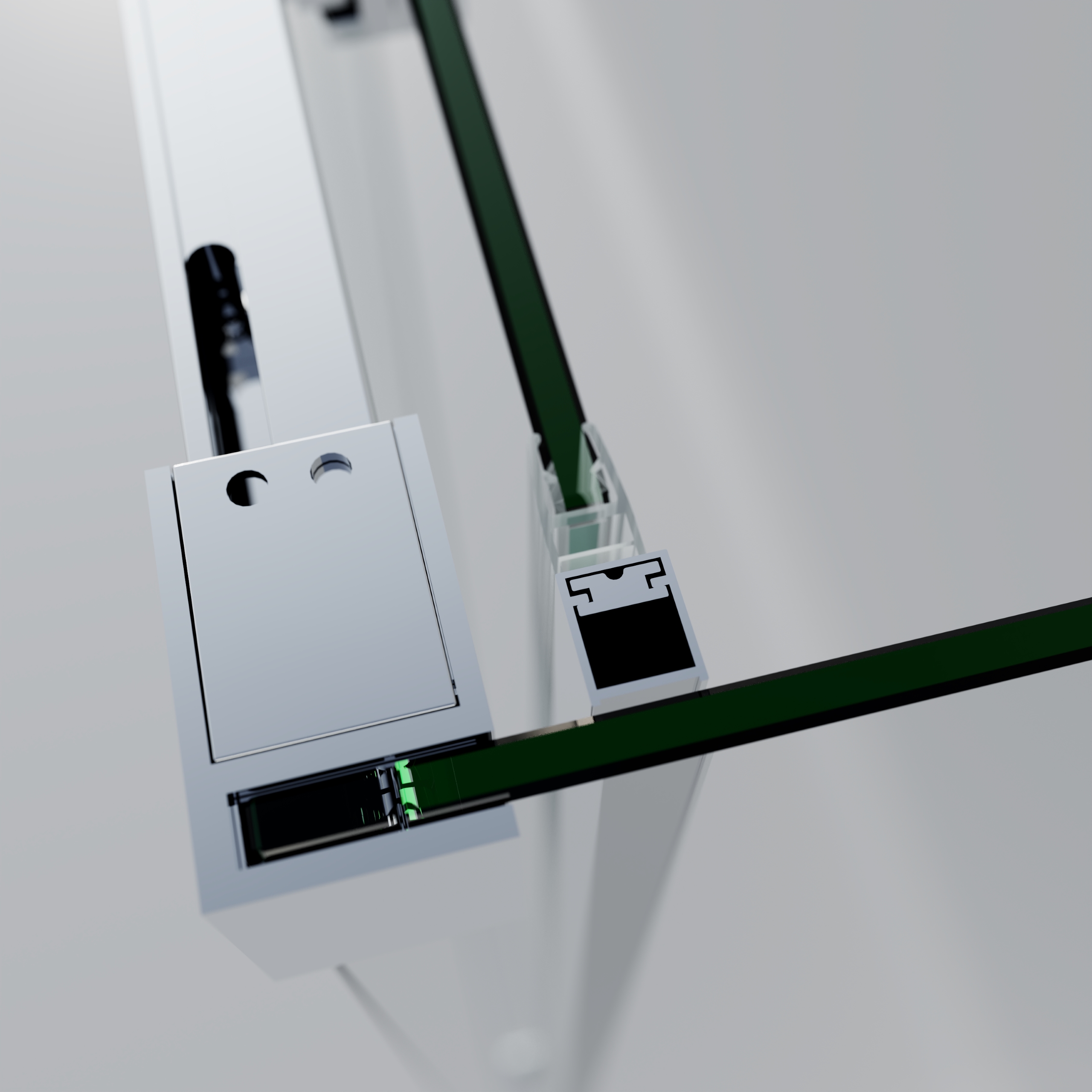 Душевой уголок Soft 2 VSR-3SO29011CL, 1100*900, хром, стекло прозрачное - Gidratop.ru изображение