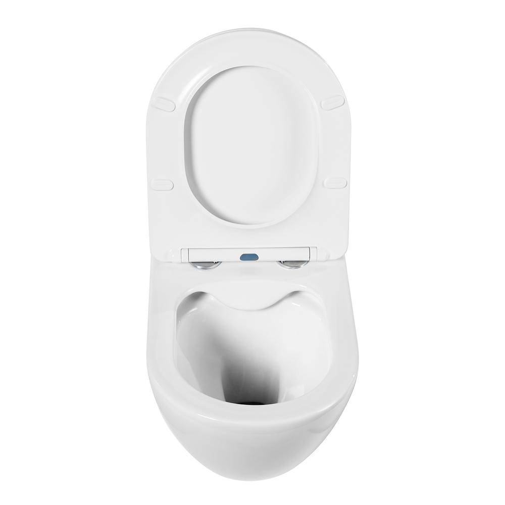 Комплект 4 в 1 Унитаз подвесной BelBagno AMANDA BB051CHR с сиденьем BB051SC + Система инсталляции для унитазов BelBagno BB002-80 с кнопкой смыва BB005-PR-CHROME - Gidratop.ru изображение