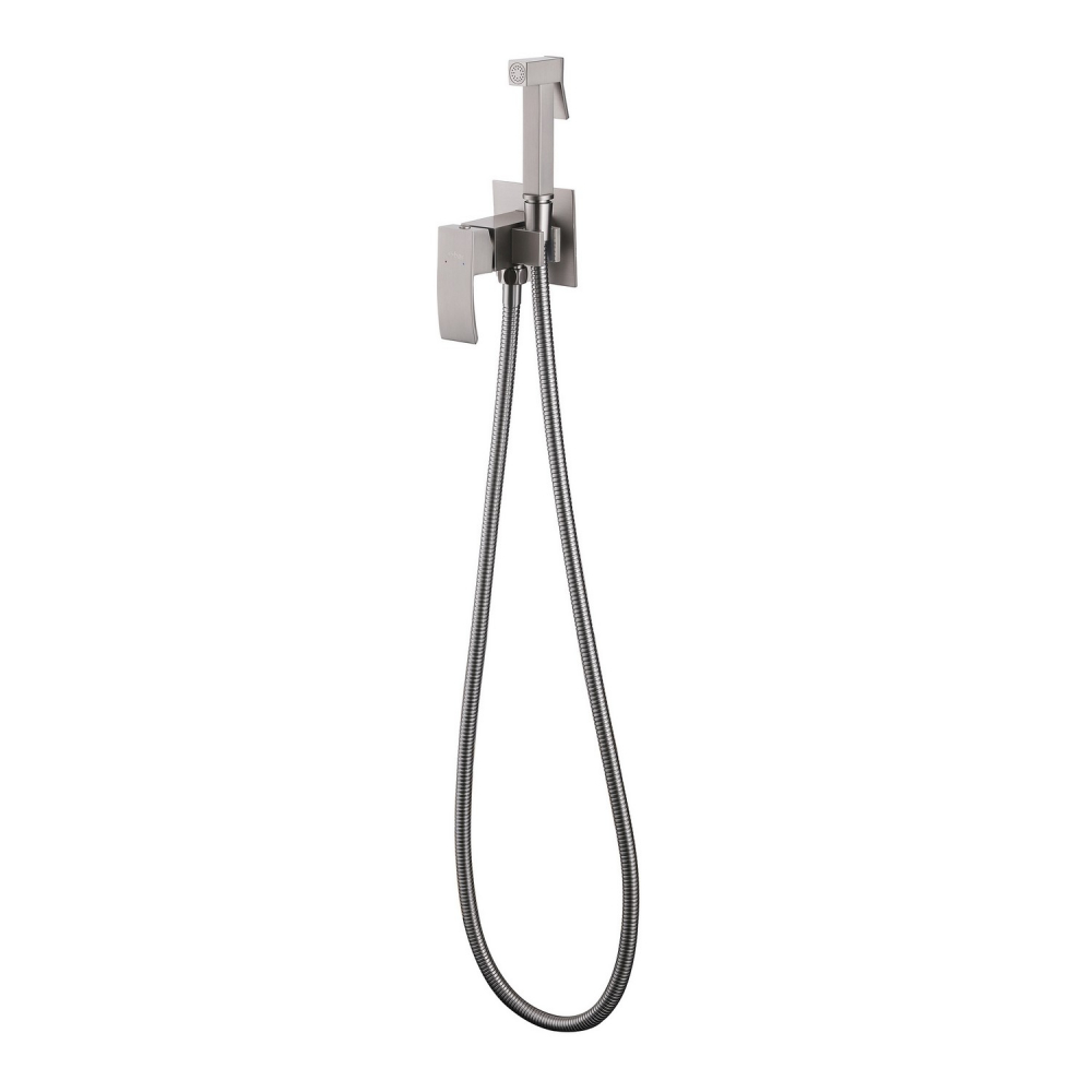 Смеситель ABBER Wasserfall AF8625SP с гигиеническим душем, сатин - Gidratop.ru изображение
