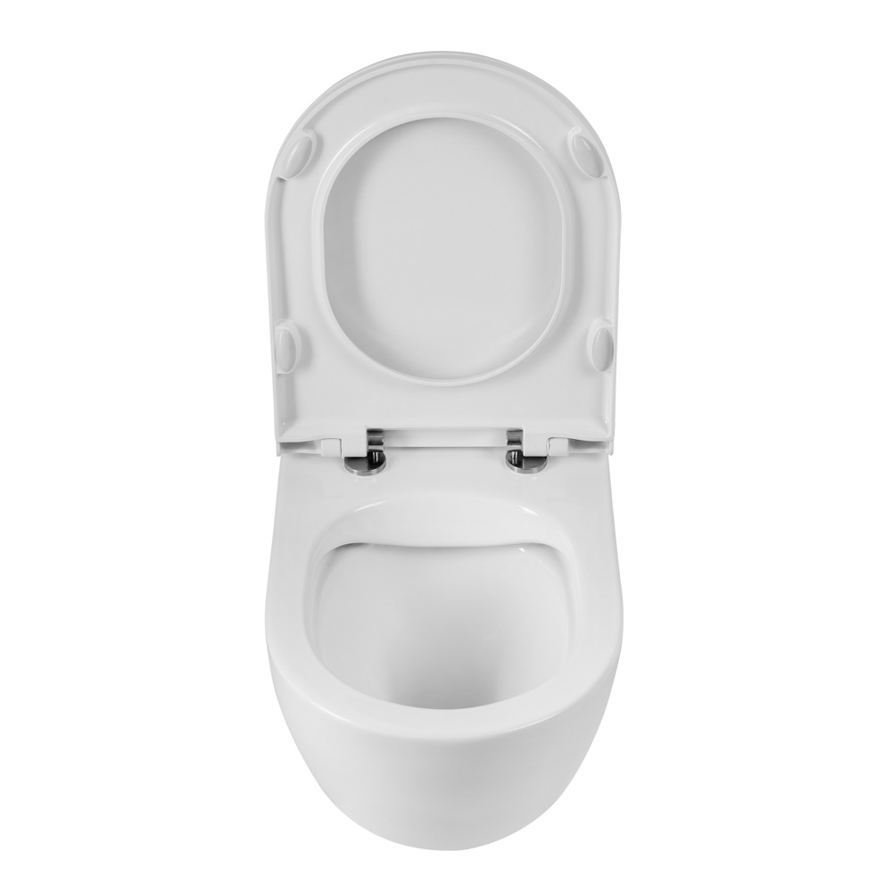 Унитаз подвесной безободковый BelBagno SFERA-R BB046CHR/BB902SC - Gidratop.ru изображение