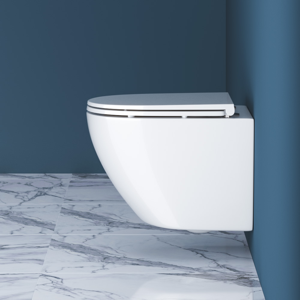 Унитаз подвесной безободковый BelBagno SFERA-R BB046CHR/BB870SC - Gidratop.ru изображение