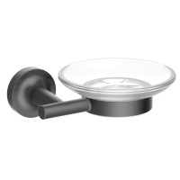 Мыльница с держателем WONZON & WOGHAN SIMPLE, Темный графит (WW-6522-BGM) - Gidratop.ru изображение