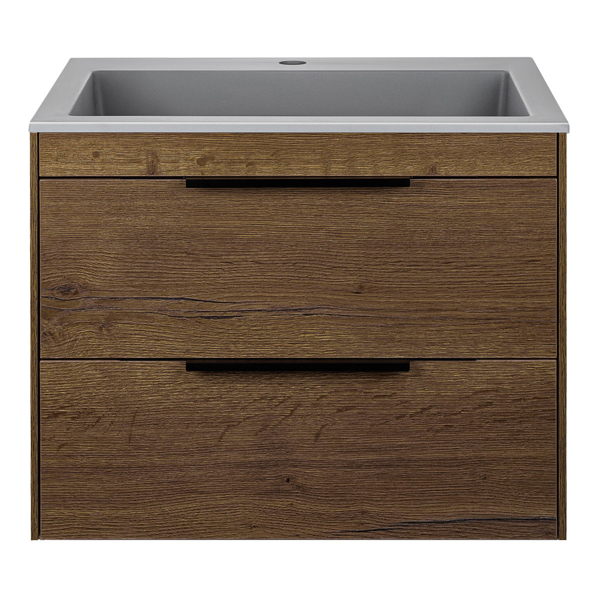 База под раковину Chiara 2D 600 подвесная, 2 выкатных ящика soft-close, T.Oak - Gidratop.ru изображение