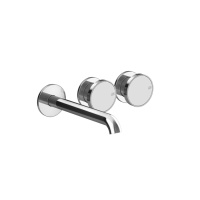 GESSI Origini смеситель для раковины встраиваемый  с изливом на 3 отв, в компл с отд вставкой, цвет хром (внешняя часть) - Gidratop.ru изображение