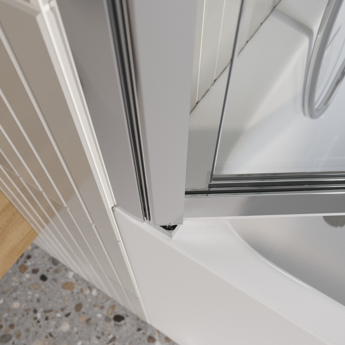 Душевая шторка на ванну BelBagno LUCE-VF-11-80/145-C-Cr - Gidratop.ru изображение