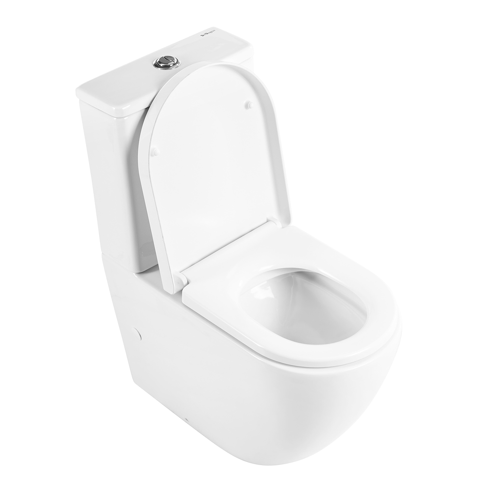 Унитаз-компакт безободковый BelBagno SFERA-R BB2141CPR/BB865SC - Gidratop.ru изображение