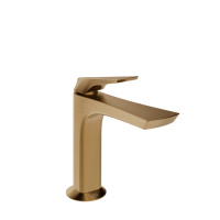 GESSI  VENTAGLIO смеситель для раковины с донным клапаном StopGo и соединительными шлангами, цвет: Warm Bronze Br PVD - Gidratop.ru изображение
