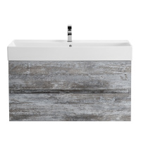 MOLVENO 46 База под раковину подвесная с двумя выкатными ящиками, Legno Grigio, 800x460x500, MOLVENO 46-80-2C-SO-LG - Gidratop.ru изображение