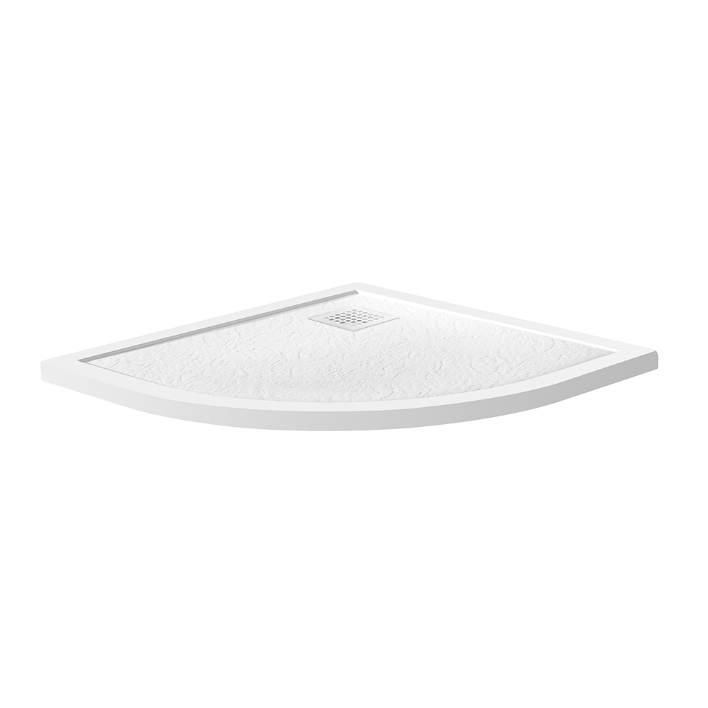 Душевой поддон из искусственного мрамора в комплекте с сифоном BelBagno UNO TRAY-MR-UNO-R-90-550-35-W-BO - Gidratop.ru изображение