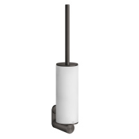 GESSI 316 ершик настенный, цвет: белая колба/brushed black metal pvd - Gidratop.ru изображение