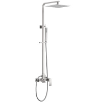 Душевая стойка ABBER Wasserfall AF8616SPL с изливом, сатин - Gidratop.ru изображение